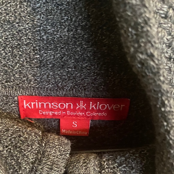 Krimson Klover Gray and Pink Cowl Neck Sweater Tunic - Picture 2 of 3